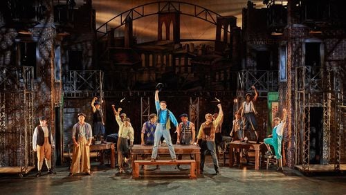 The musical co-production of “Newsies” was a co-production of Atlanta Lyric Theatre and Aurora Theatre. PHOTO CREDIT: Chris Bartelski
