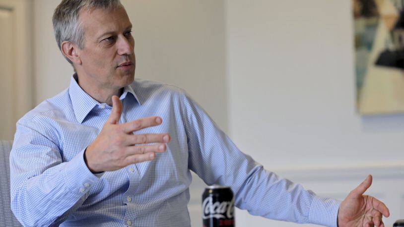 James Quincey, the new CEO of Coke, in his office at the beverage giant’s Atlanta headquarters. “I don’t think we’re broken, but I don’t think we’re where we need to be,” he said. BOB ANDRES /BANDRES@AJC.COM