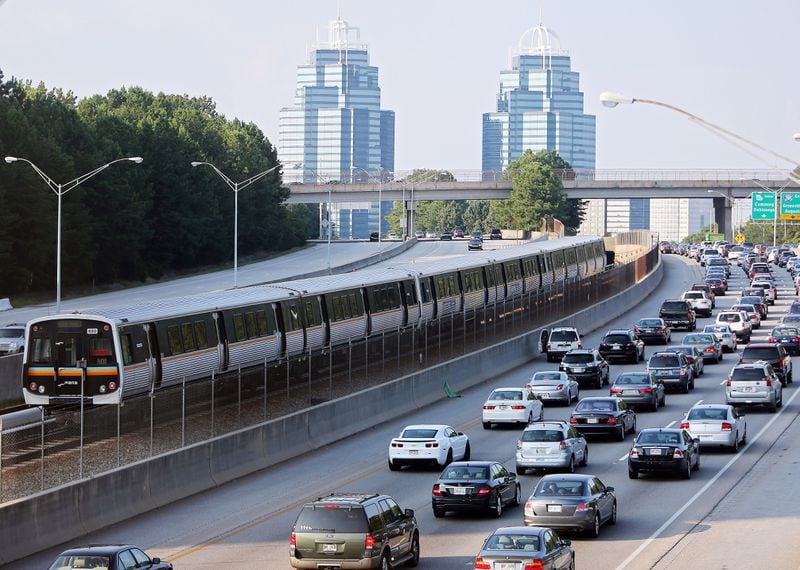 MARTA rolls near the King and Queen along Ga. 400.