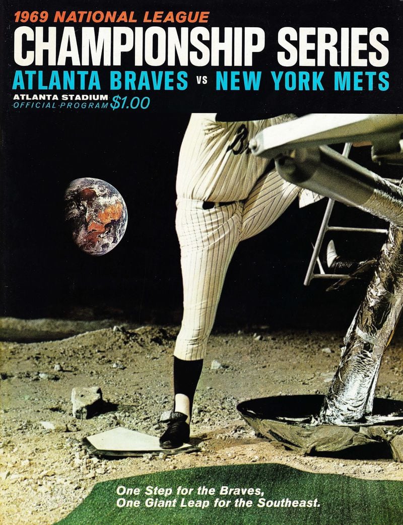 1969 Atlanta Braves World Series phantom press media pin 