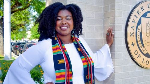 Indigo Gill, a 2014 graduate of Martin Luther King Jr. High School in Lithonia and a former president of MLK Peer Essence, will graduate Saturday with a bachelor of science degree in biology from Xavier University in New Orleans. Gill is among the 18 original members of the mentoring group graduating college this year. Contributed