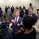 Gov. Brian Kemp speaks to the media after signing multiple bills at the Georgia Public Training Center in Forsyth, Ga. on Wednesday, May 1, 2024. (Natrice Miller/ AJC)