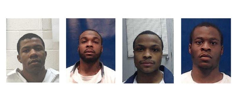Four of the five men arrested and tried in the case of Jerrick Jackson's murder: Alejandro Pitts; Demetrius Morgan; Fulton D. Lovejoy; and Geno Lewis.