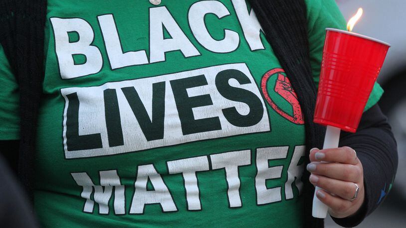 An example of a Black Lives Matter shirt. Three students allegedly wearing the shirt and facing racial hostility because of it is at the center of a recent lawsuit filed against the Effingham County School District. (Photo Courtesy of Thomas P. Costello)