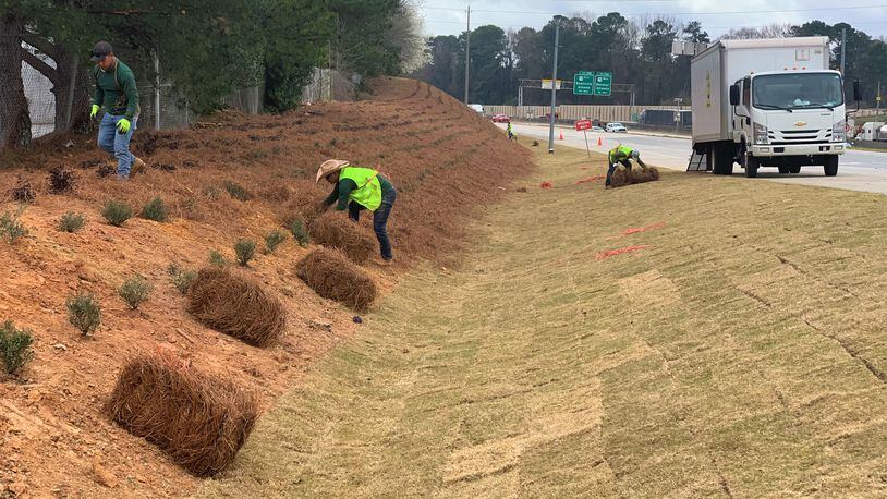 Totaling $71,000, three grants have helped the Tucker-Northlake CID make landscaping improvements at the intersection of I-285 and Lawrenceville Highway. (Courtesy of Tucker-Northlake Community Improvement District)