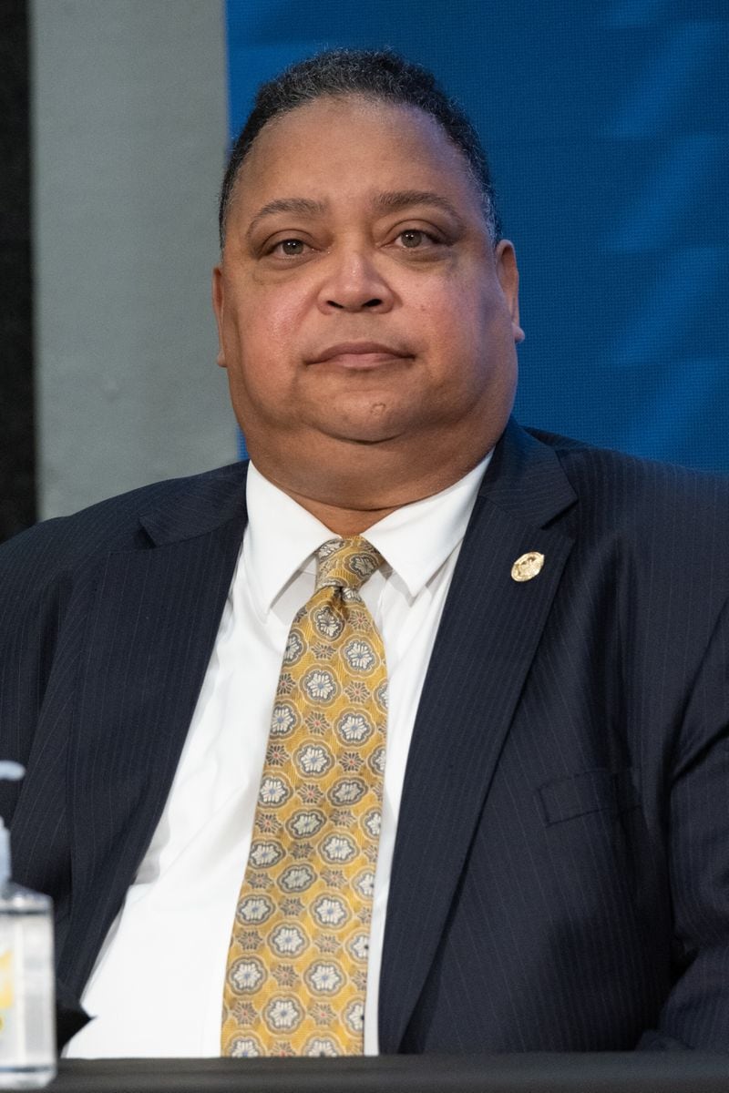 Michael Julian Bond during a forum for Atlanta City Council candidates sponsored by the Committee for a Better Atlanta on June 8, 2021 in Atlanta. (Ben Gray for The Atlanta Journal-Constitution)
