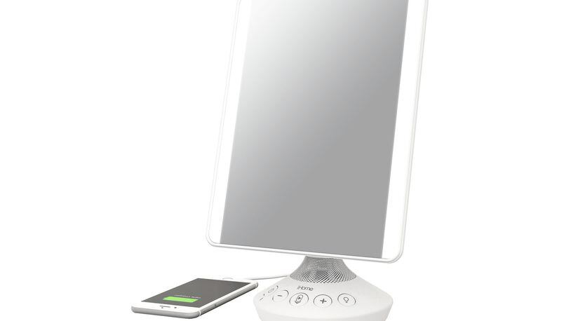 The iHome iCVBT2 vanity mirror has Bluetooth built in, along with a speaker you can connect your mobile device for music, weather, calls or any audio. (Handout/TNS)