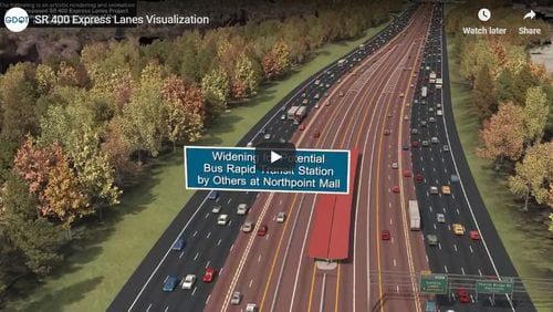 Information officially released to date about the proposed toll lanes for Ga. 400 in North Fulton County — including a link to this video flyover of the 17-mile project — has been posted online by Alpharetta. GEORGIA DEPARTMENT OF TRANSPORTATION