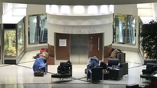 Hartsfield-Jackson International Airport’s domestic terminal atrium.