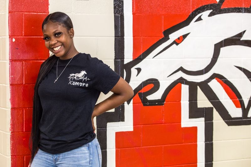 Kamore Campbell is McNair High School's 2020 salutatorian and is attending American University in the fall.  Jenni Girtman for The Atlanta Journal-Constitution