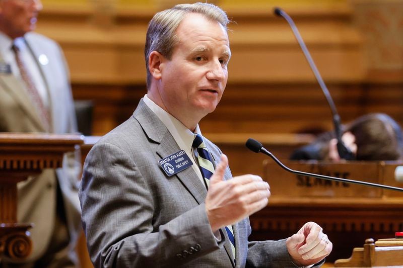 State Sen. John Albers, R-Roswell, on Monday criticized violence at the proposed public safety center in Atlanta. (Natrice Miller/The Atlanta Journal-Constitution)