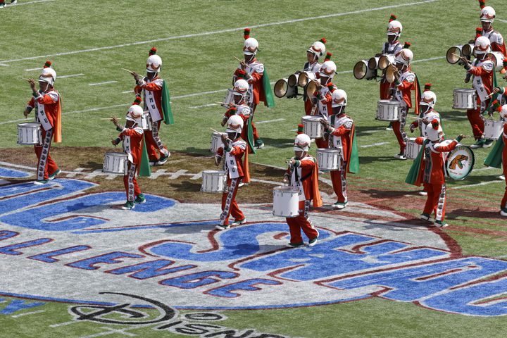 FAMU band on the field, Sept. 1, 2013