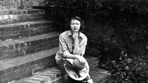 Flannery O'Connor sitting on the steps of her home in Milledgeville, Georgia, in 1959. O'Connor is the subject of a new documentary film called "Flannery."