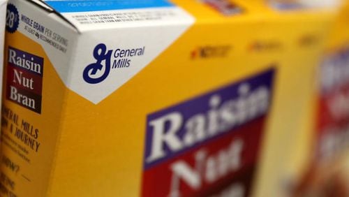The General Mills logo. File photo. (Photo by Justin Sullivan/Getty Images)
