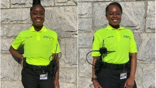 S.N. King, left, and J.A. Barton were announced Wednesday as the DeKalb County Police Department's first-ever 'community service aides,' civilian personnel that will respond to lower priority, nonviolent calls. SPECIAL PHOTOS
