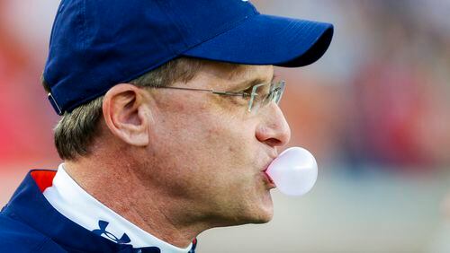 Life is once more all bubble gum and winning Saturdays for Auburn's Gus Malzahn. (Butch Dill/Getty Images)
