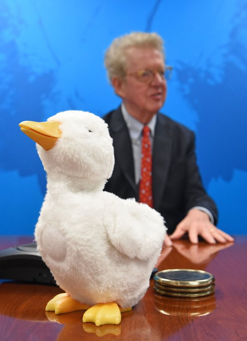 Aflac CEO Dan Amos said much of the growth of the Georgia insurance company he leads stems from his decision 20 years ago to run TV commercials starring a duck. Now, the Columbus-based company’s brand is recognized by 90% of Americans. (Hyosub Shin / Hyosub.Shin@ajc.com)