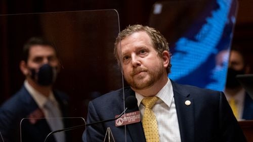 210331-Atlanta-Rep. Bert Reeves (R-Marietta) listens to a question about a bill to repeal citizens arrest during the final day of the 2021 Legislative session Wednesday, March 31, 2021. Ben Gray for the Atlanta Journal-Constitution