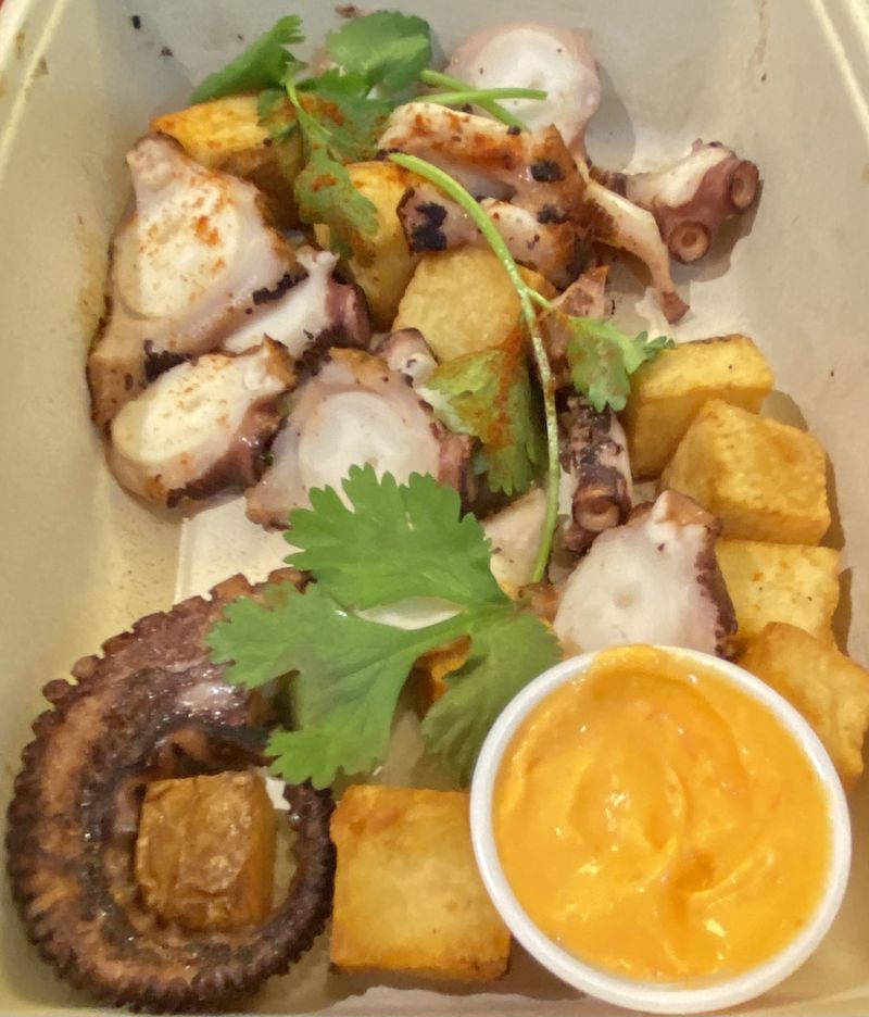 Spanish octopus, with crispy potatoes and a peppered aioli, has been among the most popular appetizers at Botica since it opened Jan. 1. Ligaya Figueras/ligaya.figueras@ajc.com
