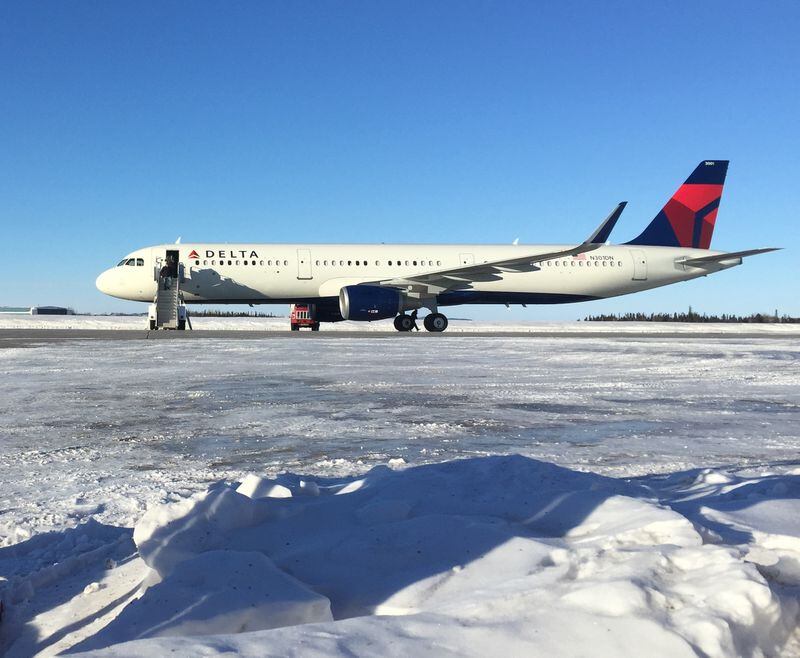 A321 in Goose Bay. Source: Delta Air Lines.