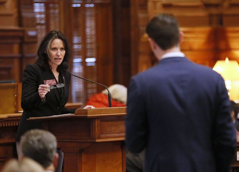 Rep. Jodi Lott, R-Evans, a floor leader for Gov. Brian Kemp, was the second signer on House Bill 301, which would direct some public money to private school tuition. BOB ANDRES / BANDRES@AJC.COM