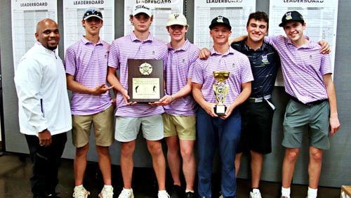 The Lakeside boys won the 2023 DeKalb County championship, April 11 at Sugar Creek Golf Course.