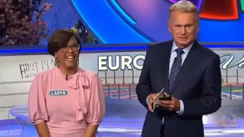 Principal Laryn Nelson missed solving the bonus round puzzle, but was the big winner of the night on Wednesday night’s airing of “Wheel of Fortune.” (Screen capture from ABC's Wheel of Fortune)