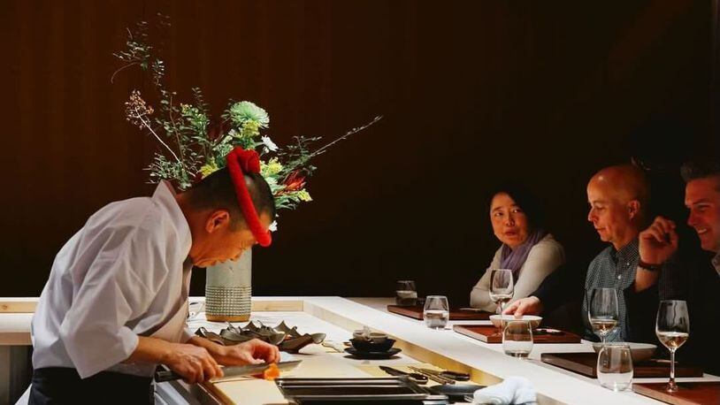 Sushi chef and restaurateur Atsushi Hayakawa at his new restaurant, Hayakawa, in the Star Metals development on the Westside. / Photo courtesy of Hayakawa