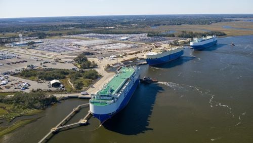 An aerial view of the Port of Brunswick. Courtesy of the Georgia Ports Authority. (Courtesy photo)