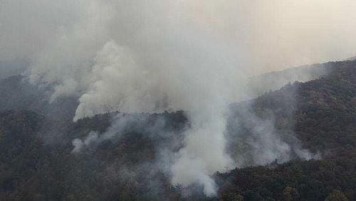 This fire in the Cohutta Wilderness Area in North Georgia has consumed more than 2,700 acres. (Credit: Rome News-Tribune)