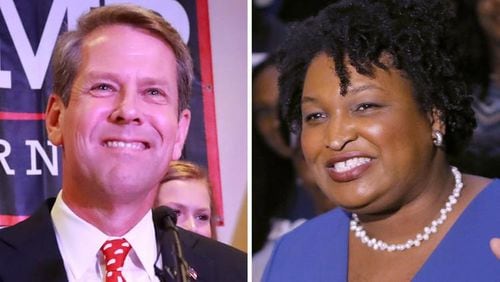 Republican gubernatorial candidate Brian Kemp and Democratic candidate Stacy Abrams have widely different views on criminal justice. AJC file photo