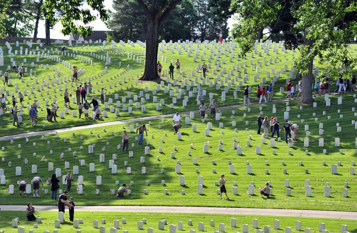 18,000 flags were placed at the graves of those who have fallen.