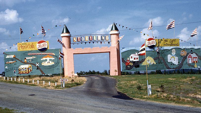The entrance to Storyland, on Cobb Parkway near Akers Mill Road, sometime in the early 1960s. (Courtesy of the Marietta Museum of History)