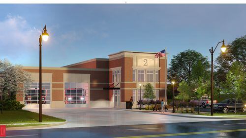 Smyrna will replace its oldest fire station, built in the 1970s, for around $2.7 million. This artist’s concept shows the design for the new station. Courtesy of Smyrna
