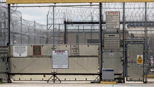 Razor wire and guard towers at the Ware State Prison, Thursday, Sept. 28, 2023, in Waycross, Georgia. (Stephen B. Morton/Atlanta Journal-Constitution/TNS)