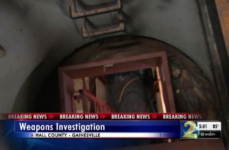 An underground bunker was discovered on the property, Channel 2 Action News reported. (Photo: Channel 2 Action News)