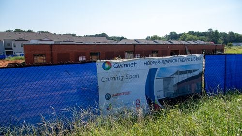 A new library is built at the historical Hooper-Renwick School sight in Lawrenceville, GA. August 18, 2023 (Jamie Spaar for the Atlanta Journal Constitution)