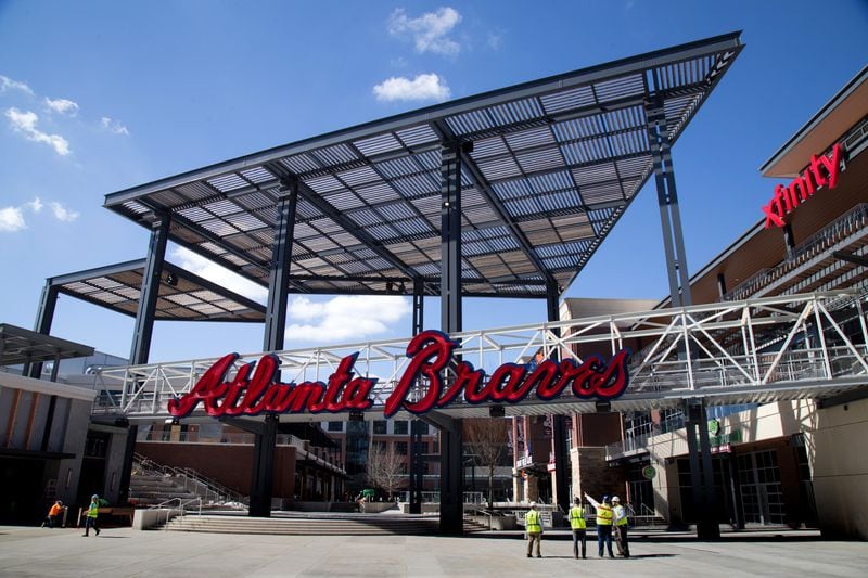 Here's what construction of the retail shops at The Battery Atlanta at the Braves' SunTrust Park looked like Feb. 23, 2017.