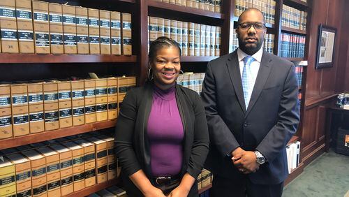 Henry County District Attorney Darius Pattillo, with the help of Pretrail Diversion coordinator Latisha Flint, is launching a program aimed at teaching Henry County 7th- and 8th-graders’ decision-making skills that can keep them out of the juvenile justice system. Photo: LEON STAFFORD/AJC