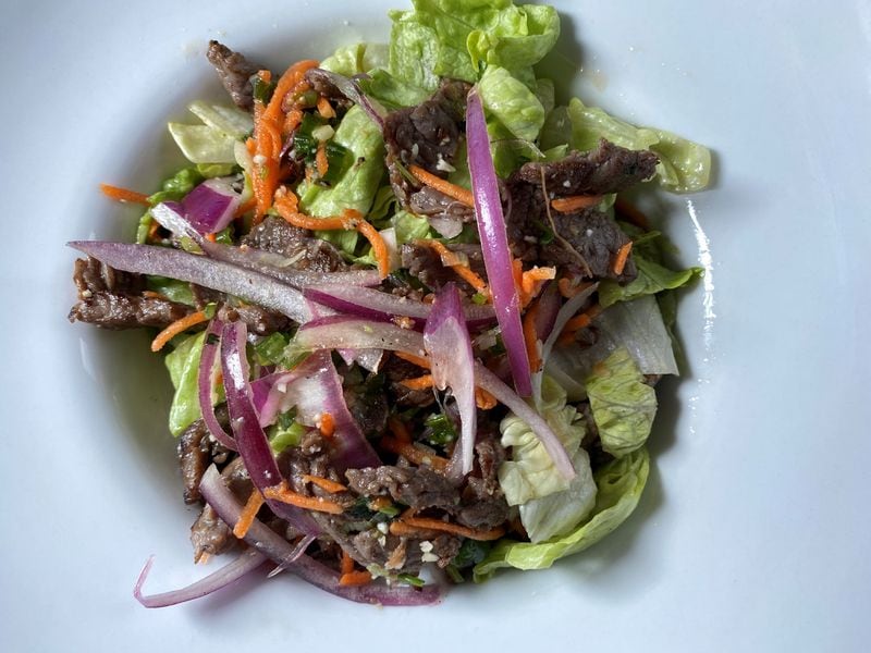 Spoon Eastside offers nam tok Thai beef salad. Bob Townsend for The Atlanta Journal-Constitution
