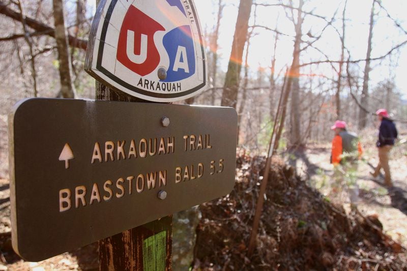 There are fields of mysterious rock terraces and piles near the Arkaquah Trail. AJC file