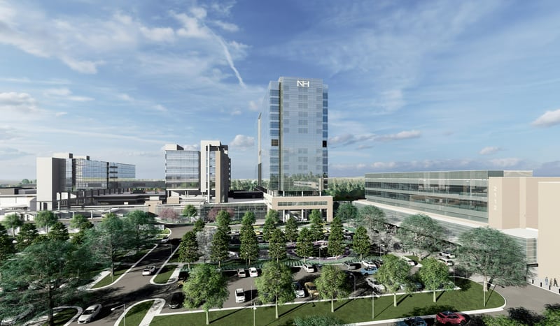 This is a rendering of the new patient tower, scheduled to be completed in 2025.