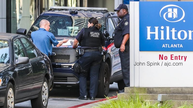 Atlanta police are investigating a shooting Wednesday morning at the Hilton Atlanta on Courtland Street.