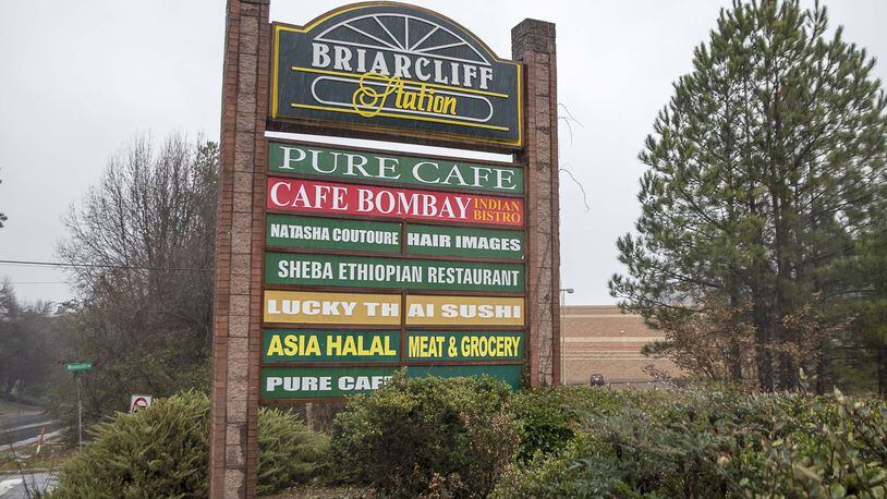 Briarcliff Station, a shopping complex located near 2601 Briarcliff Road, in the North Druid Hills neighborhood. (ALYSSA POINTER/ALYSSA.POINTER@AJC.COM)