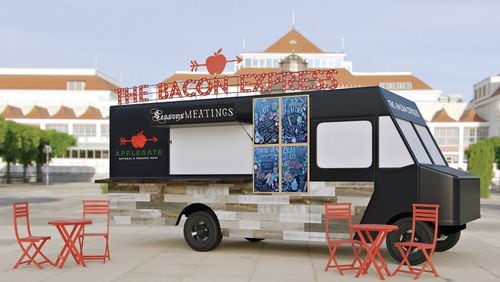 The Bacon Express will include free menu items such as candied bacon, bacon cookies, bacon brownies and bacon hot chocolate.