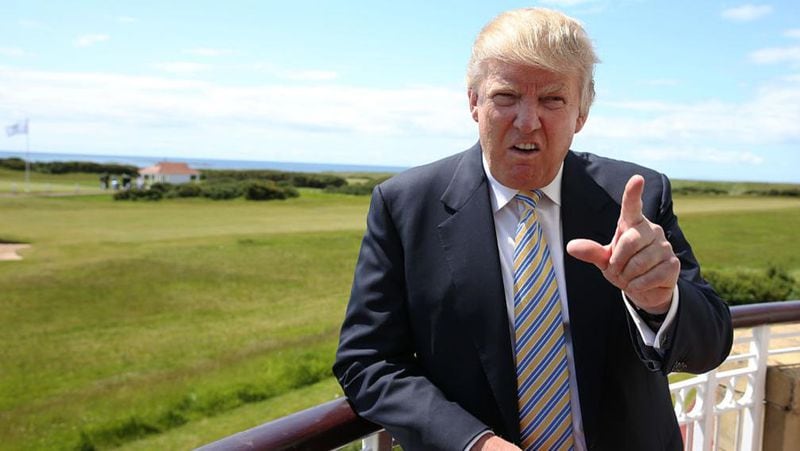 President Donald Trump is pictured here at  the Turnberry Golf Club in Turnberry, Scotland in 2015.