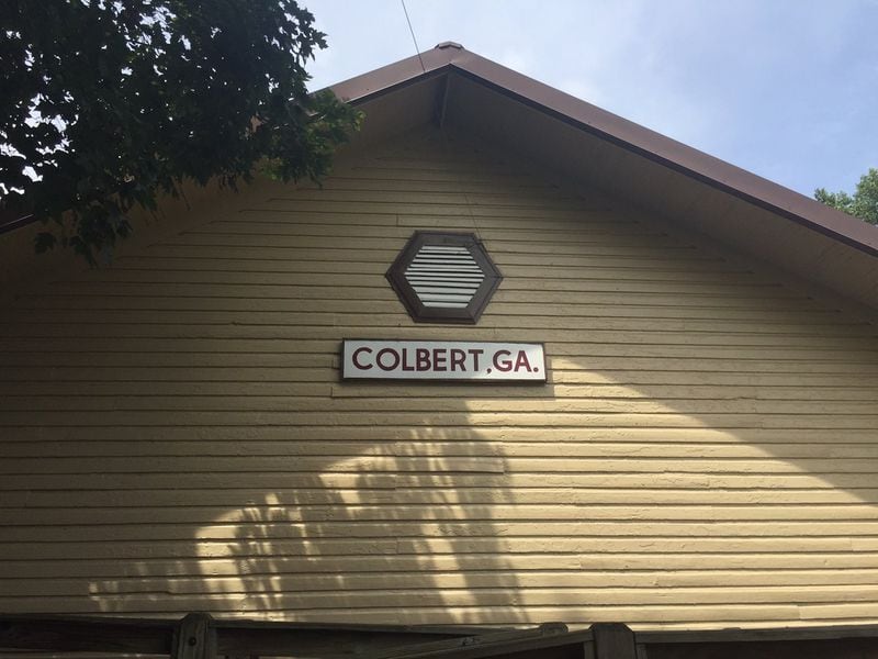 The tiny town of Colbert grew up on either side of the railway tracks along Ga. 72 in Madison County. The former rail station is now the town’s City Hall. 