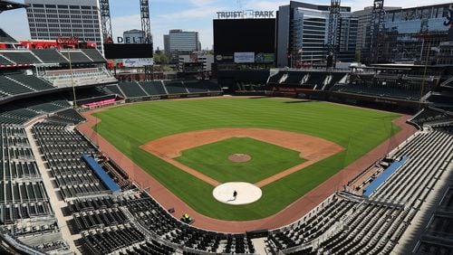 Truist Park on April 1, 2020, in Atlanta. In response to Georgia's new voting law, Major League Baseball announced that it will move it's All-Star game from the park. (Curtis Compton/Atlanta Journal-Constitution/TNS)