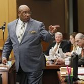 Chief Assistant District Attorney Clint Rucker during discussion of rebuttal witnesses this morning during the Tex McIver murder trial at the Fulton County Courthouse. Bob Andres bandres@ajc.com AJC FILE PHOTO