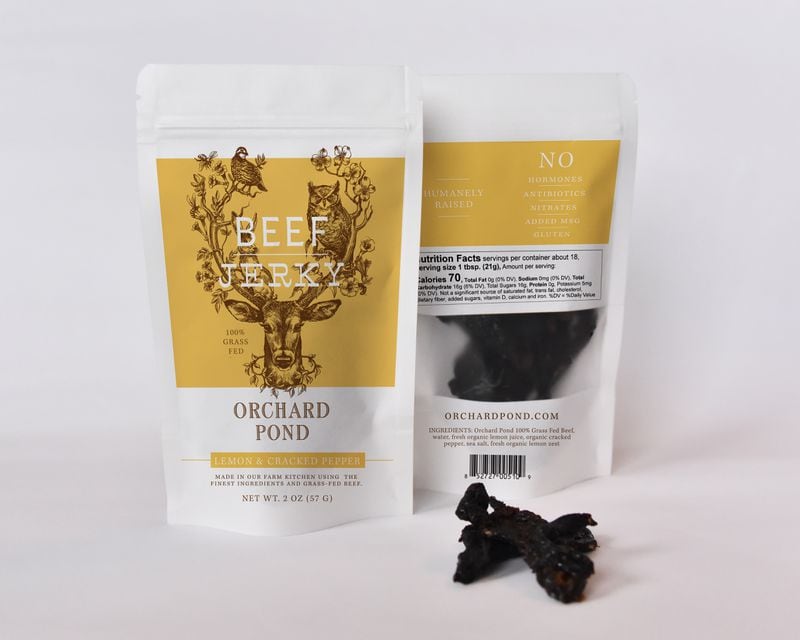 Fresh Lemon and Cracked Pepper beef jerky from Orchard Pond